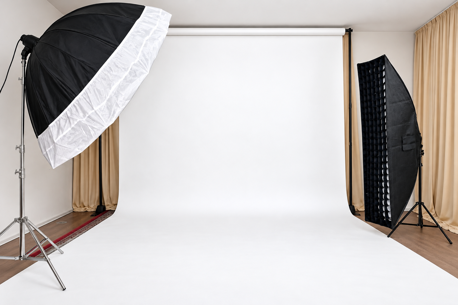 White backdrop & studio backgrounds